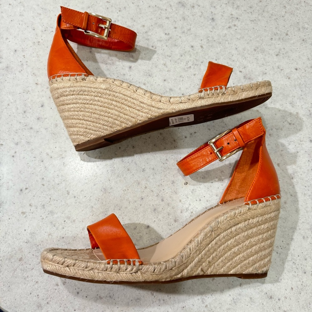Vince Camuto Orange Espadrille Wedges